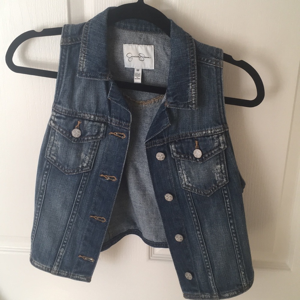 Jessica Simpson denim vest